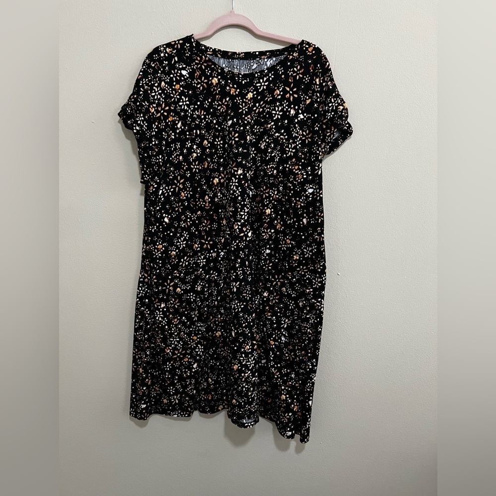 Dillards Westbound Cotton Crew Neck Short Sleeve Mini Dress 2X - Picture 2 of 6